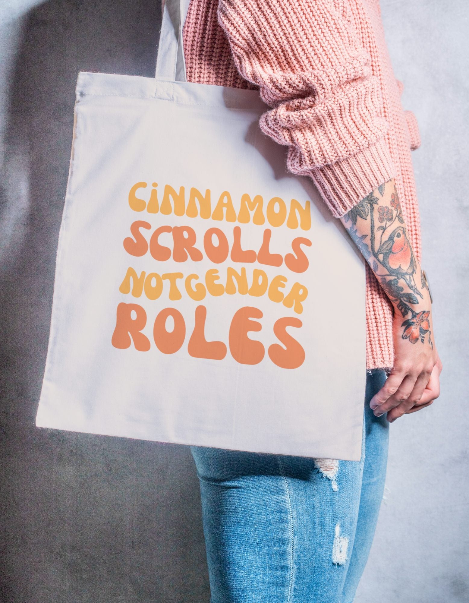 Cinnamon Scrolls Not Gender Roles Tote Bag