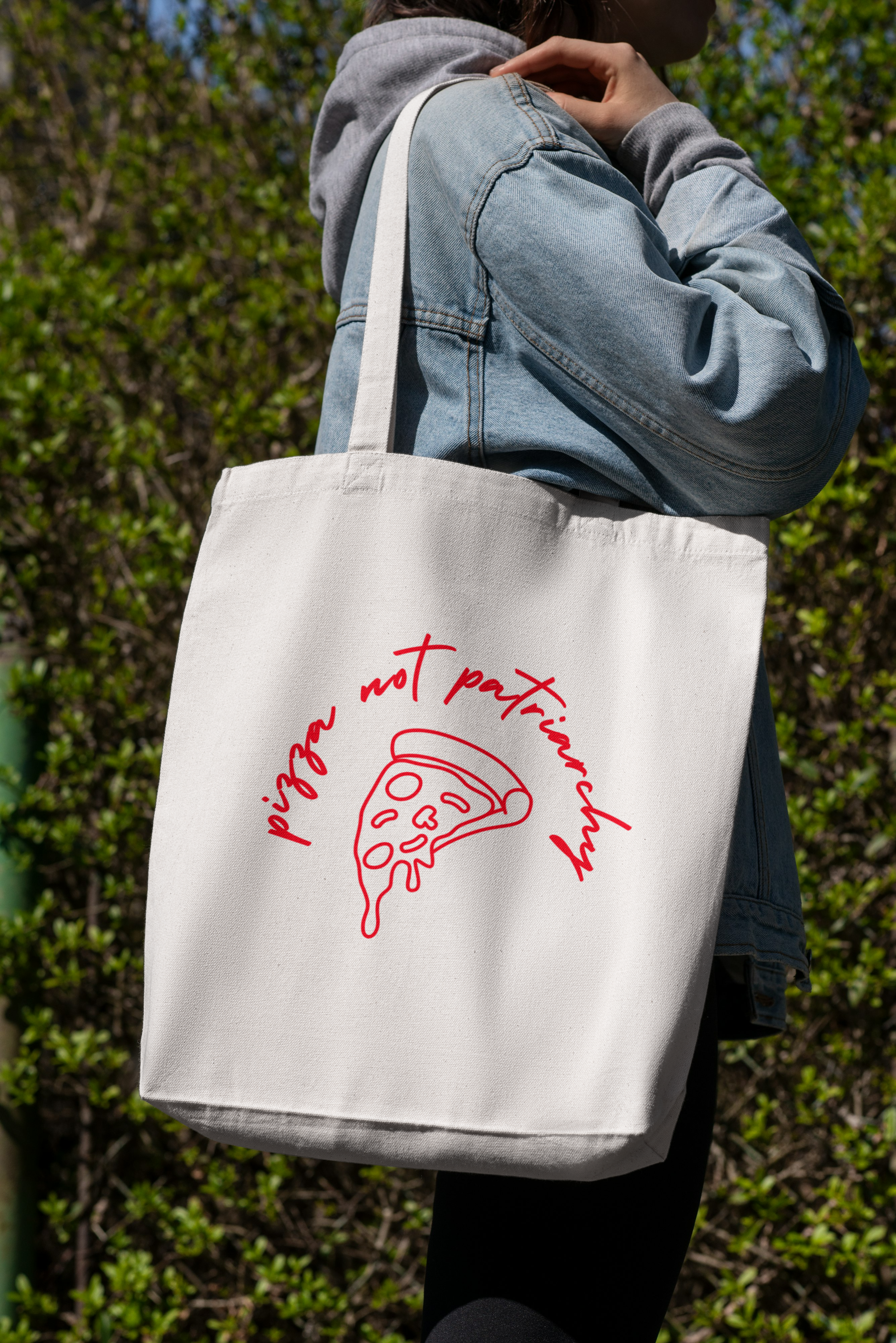 Pizza Not Patriarchy Tote Bag